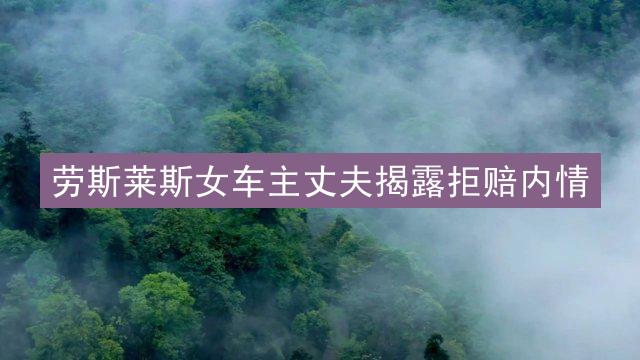 劳斯莱斯女车主丈夫揭露拒赔内情