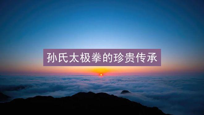 孙氏太极拳的珍贵传承